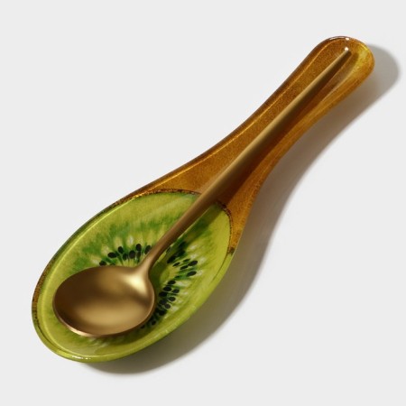 Glass stand under a spoonful of the shares "Romantic kiwi", 23.5 × 8.3 × 1.5 cm-6