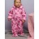 Combineson from membrane fabric for a girl, height 56-62 cm, pink color