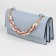 A chain for a bag, plastic, with carbines, 24 × 18 mm, 30 cm, brown/white/gold color