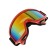 Glass-mask for motorcycle driving, chameleon glass, orange color