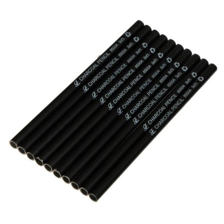 Pencils Coal black 10 pieces in Soft