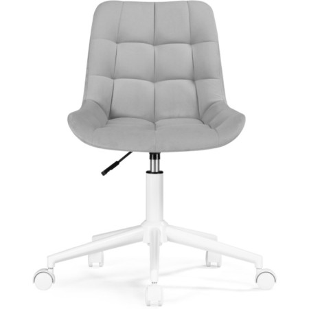 Computer chair Chester Metal/velor, white/gray 49x60x84 cm-1