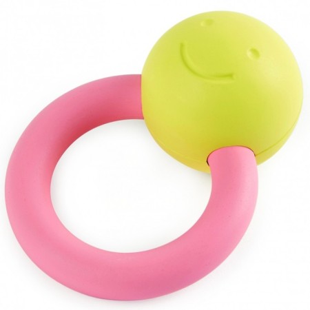 Break-hare for newborns "Smile", with a pink wheel