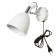 Sconces with a switch on the wire "Claudia" E27 40W white 28x15x20cm
