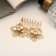 Liberty hair crest "Mountain flower double, 5x6.5 cm, gold