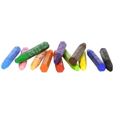 Oil pastel 12 colors "Kalyak-Malyak", thickened, 11 mm, hexagonal-6