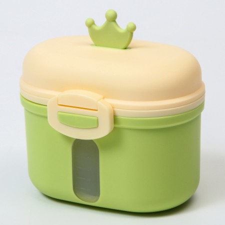 Container for storage of baby food "Crown", 240 gr., Green color-6
