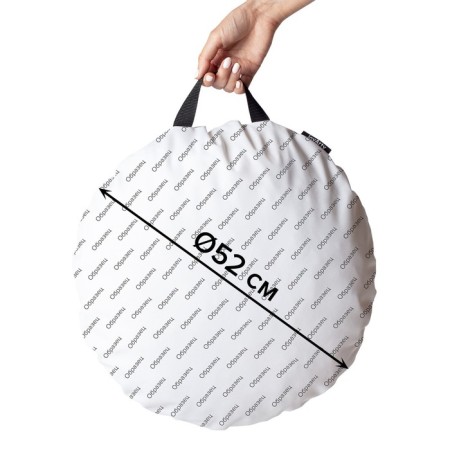 Pillow Sidushka "Patterns on an orange background", decorative, d = 52 cm-3