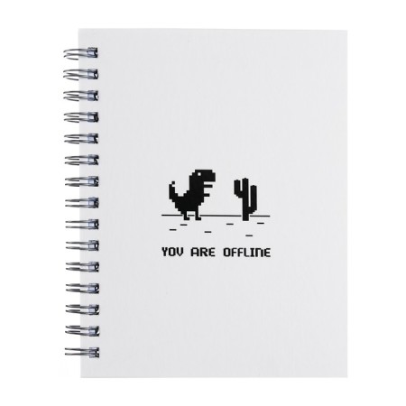 Notebook of 120 sheets in a cage on a crest Pixel, hard cover, matte lamination, selective varnish, mix-5