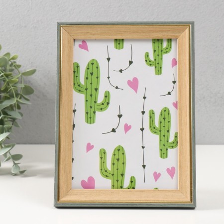 Photo frame plastic 13x18 cm "Tree with golden border" 15.5x20.5 cm-1