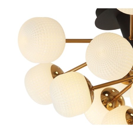 Ceiling chandelier Atomic 16xg9 LED 5W, size 58.5x58.5x41 cm, black color, bronze-2
