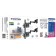 Kromax Office-4 bracket, for 4 monitors, inclined-vatar, 15 "-32", up to 4x8 kg, black