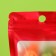 SIP-LOK package with a window, with euroslot, red, 7.5 x 13 cm