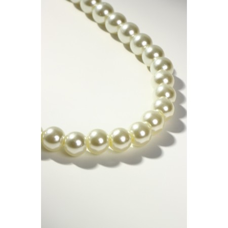 Pearl beads "Bride" beads d = 0.8, milk color, 40 cm-2