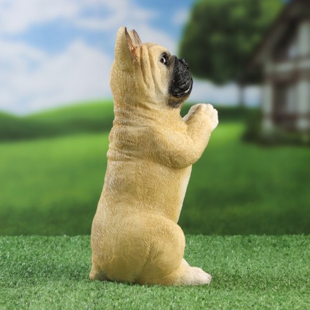 Garden figure "Begging Bulldog" 10x11x20cm-3
