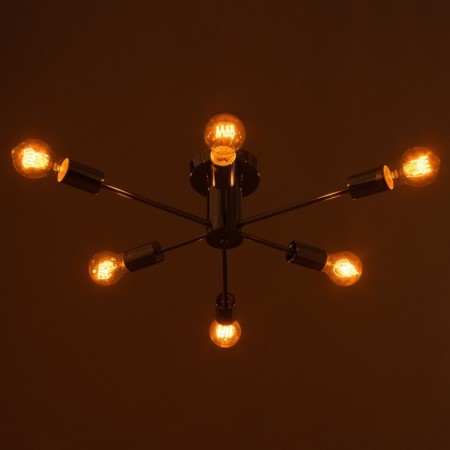 Ceiling chandelier "Orion" 6x60W E27 Color: Chrome-2