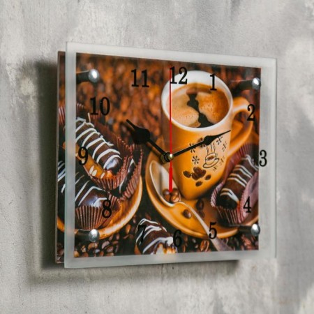 Carty clock, series: kitchen, "coffee with cake", 20x25 cm-1