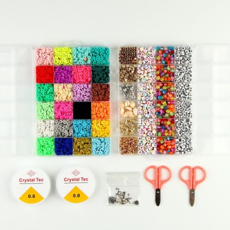 Set for creating jewelry, 24 colors, 2 fishing lines, charm-1