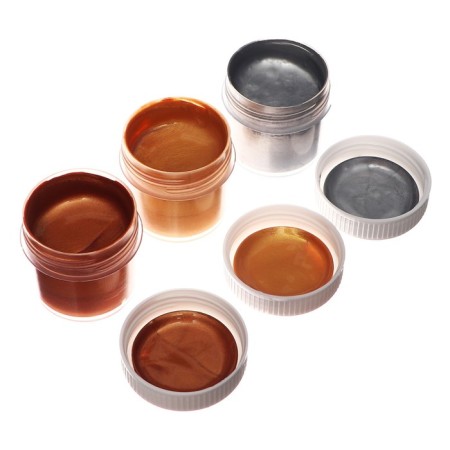 Acrylic paint, set of 6 colors x 20 ml, "ray", metallic-3