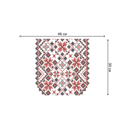 A set of napkins for setting the Ukrainian Ornament table, rectangular, rounded edges, size 30x46 cm, 4 pcs-2