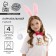 Carnival set "Zaychishka", ears, tail, butterfly, thermal priece