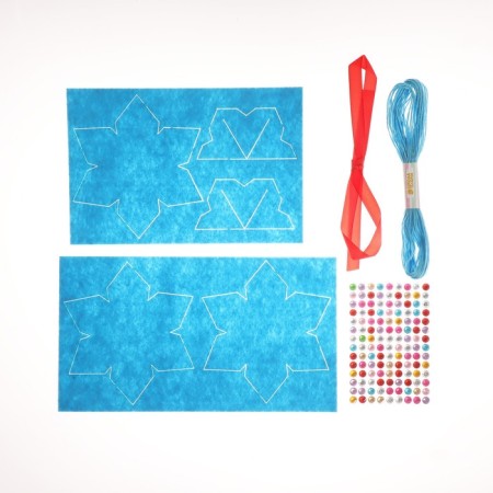 New Year's set for creativity. Figure made of felt "New Year! Snowflake"-2