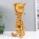 Polystone candlestick for 1 candle "Flower Trinoga" gold 21x9.5x9.5 cm