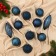 Set of jewelry plastic 11 pcs "Melody" icicle, 6 cm, blue