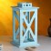 Kashpo wooden "Lantern. Provence" 17x17x31 cm, gray-blue
