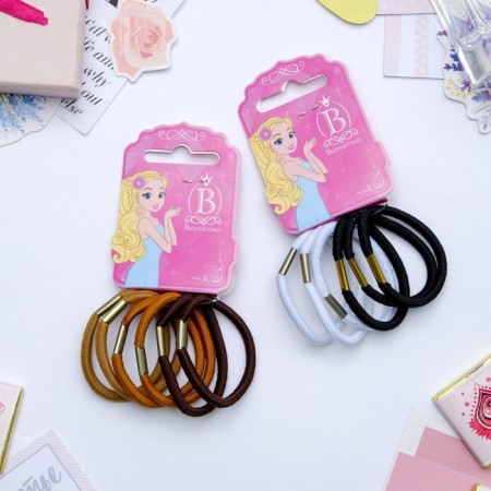 Hair gum "Classic" (set 6 pcs) 4.5 cm, mix-3
