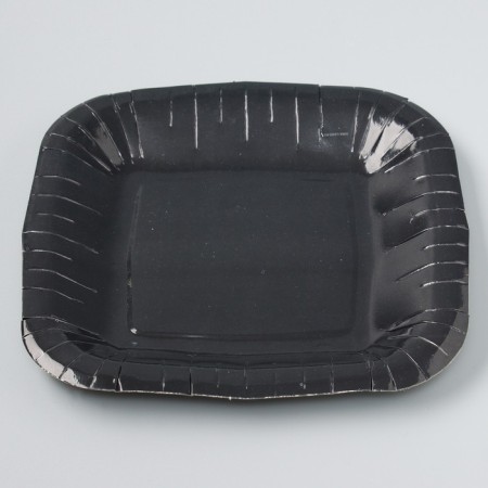 Plate plate disposable square "black", square, 16.5x16.5 cm-2