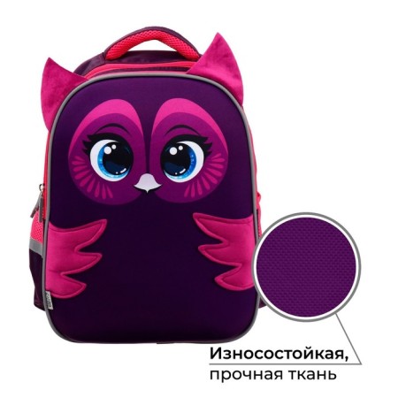 Backpack backpack Calligrata, 39x30x14 cm, "owl", for girls-2