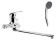Everest bathtub B22-021, straight flat spout, with a shower set, chrome