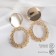 Earrings Metal "Eureka" oval, color gold