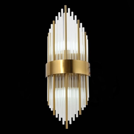 Wall lamp ST LUCE. SL1158.301.02. Nitido. 2x60 watts, E14, 20x54 cm, brass color-9