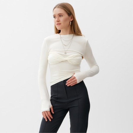 Longsliv Women's Minaku: Casual Collection Milk color, river 42