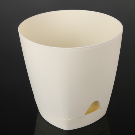 Flower pot with basal watering amsterdam, 4 l, cream color
