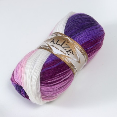 Yarn "Angora Gold Batik" 20% wool, 80% acrylic 550m/100g (2630)-1