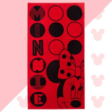 Trick Minnie "Minnie Mouse", red, 70x130 cm, 100% cotton, 420g/m2