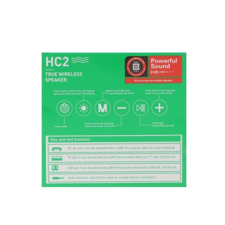 Portable column Hoco HC2, 10 W, 2400 mAh, BT5.0, Microsd, USB, AUX, FM radio, khaki-7