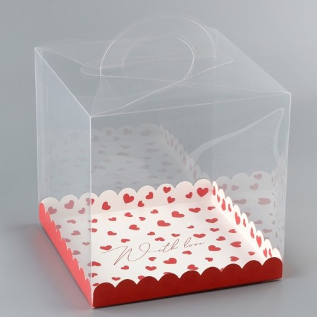 Confectionery box, chest, packaging, with love, 20 x 20 x 20 cm-1