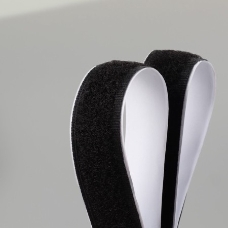 Velcro "loop", on an adhesive basis, 20 mm × 25 ± 1 m, black color-4