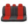 Autoshekhli university Autoprofi Comfort, COM-1105H BK/RD (M), velor, a set of 11 objects, black/red color