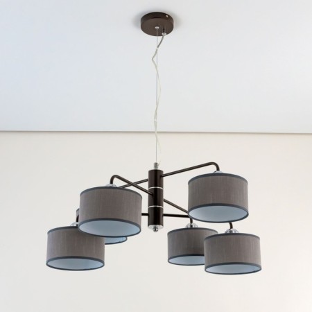 Suspended chandelier Citilux "Form" CL428261, 6x60W, E27, brown color-2