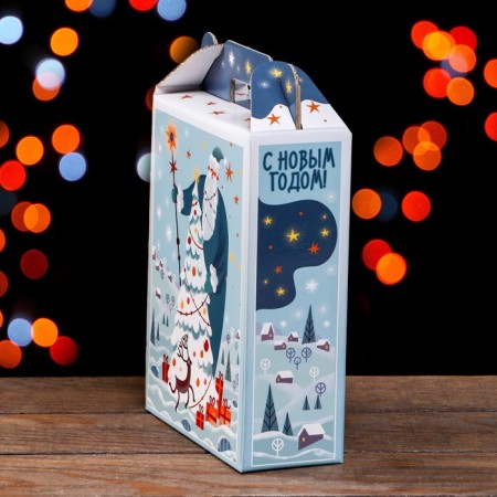 Gift box "Fantasy" in green 16.8 x 7 x 25 cm-3