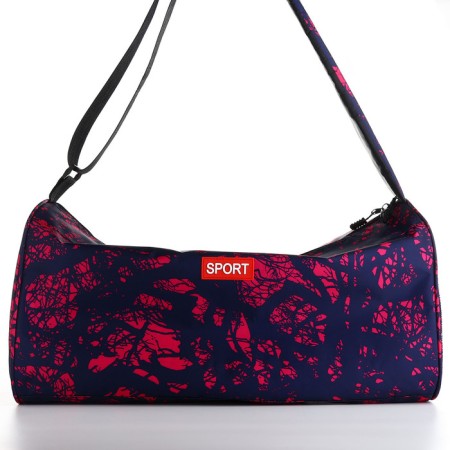 Sports bag, textura, average size, blue/pink color-1