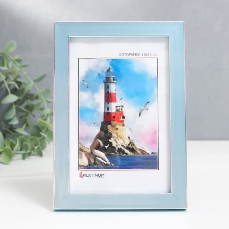 Photo frame Plastic "Watercolor" 10x15 cm, blue