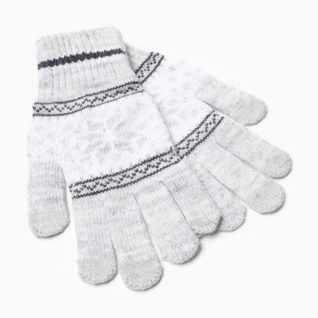 Gloves female, light gray, size 18-1