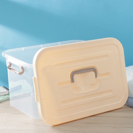 Storage container with a lid Ricco, 15 l, 41.5 × 27 × 22 cm, beige color-7