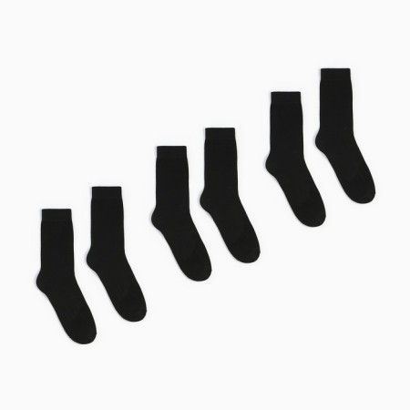 A set of men's socks (3 pairs), black color, size 27-29